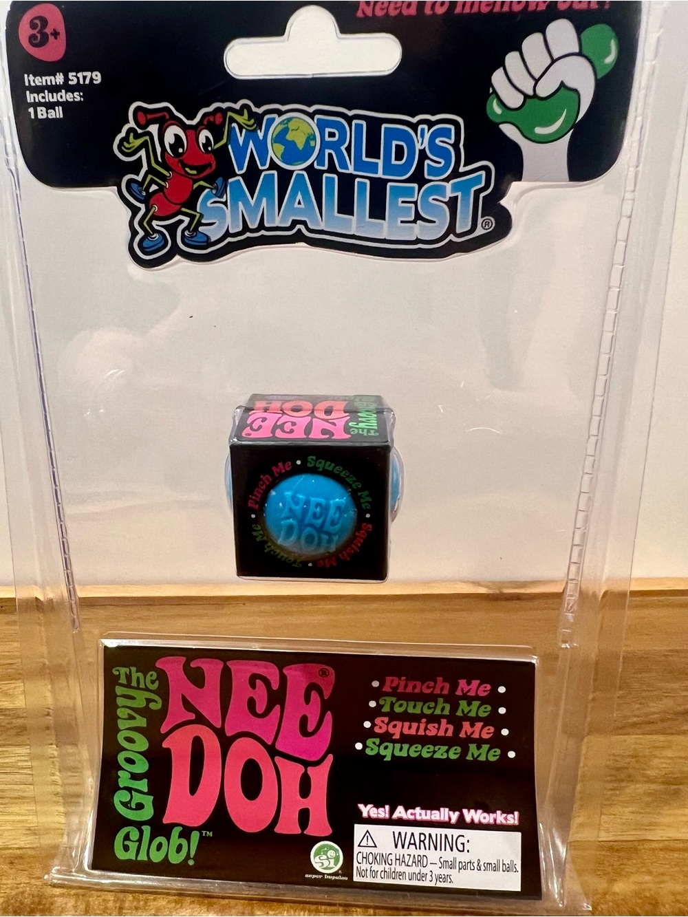 🔥World's Smallest NeeDoh-Groovy Glob in Blue💙Rare!